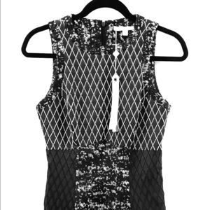 Jonathan Simkhai NWT Black & White Patchwork Dress